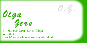 olga gers business card